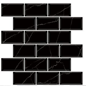 Декоративная кухонная панель «Черный мрамор» ПВХ 10шт SFG-06