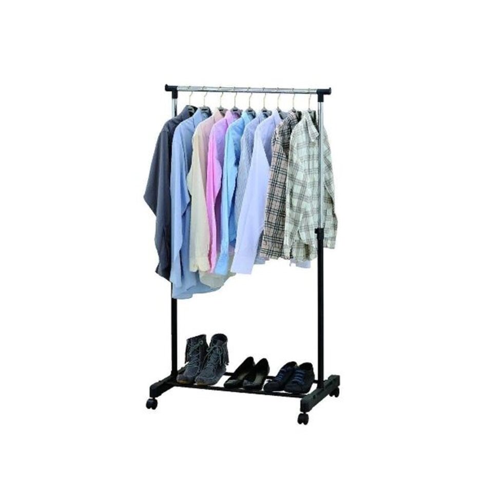 Double-pole Telescopic clothes hanger. Вешалка для вещей (черный) от компании Интернет магазин тв-азия - фото 1