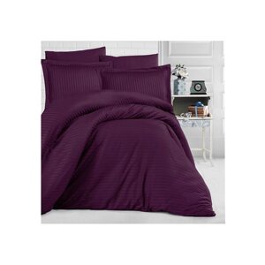 Комплект постельного белья двуспальное VANESSA страйп-сатин purple