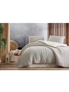 Комплект постельного белья, Natural concept, евростандарт Laodikya V01M, муслин, grey