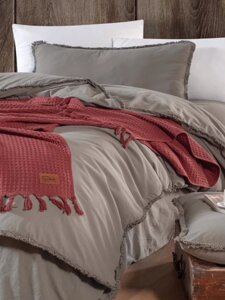 Комплект постельного белья, Natural concept, евростандарт Mavi V01M, муслин