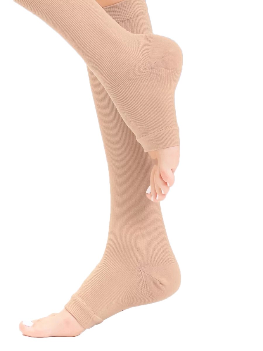 Компрессионные гольфы от варикоза Comfy Socks Beige (L-XL) GW-5201 от компании Интернет магазин тв-азия - фото 1