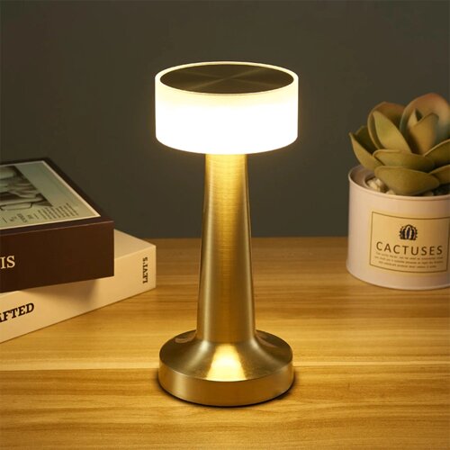 Лампа настольная регулировкой света, для ресторана, беспроводная кафе от USB Gold H - 1027