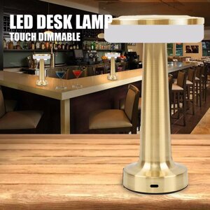 Лампа настольная регулировкой света, для ресторана, кафе от USB Gold H - 1025