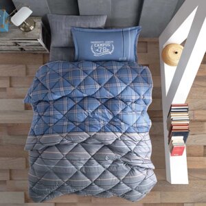 Набор детского постельного белья с одеялом Ранфорс Clasy GW CAMPUS 02 (1,5 спальное) Blue Турция