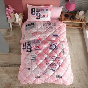 Набор детского постельного белья с одеялом Ранфорс Clasy GW DENIM 01 (1,5 спальное) Pink Турция