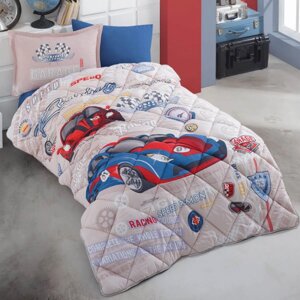 Набор детского постельного белья с одеялом Ранфорс Clasy GW GARAGE 01 (1,5 спальное) White Турция