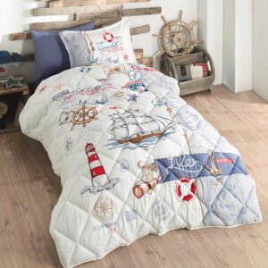 Набор детского постельного белья с одеялом Ранфорс Clasy GW SAILIFE 01 (1,5 спальное) White Турция