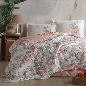 Набор постельного белья с одеялом Ранфорс 4 сезона Clasy Aprila (1.5 спальное) Rouse Турция