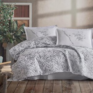 Набор постельного белья с одеялом Ранфорс 4 сезона Clasy Messina (2-х спальное) Gray Турция