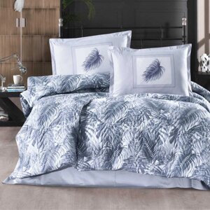 Набор постельного белья с одеялом Ранфорс 4 сезона Clasy Puma V2 (2-х спальное) Blue Турция