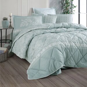 Набор постельного белья с одеялом Ранфорс Clasy Devlin (2-х спальное) Green Турция