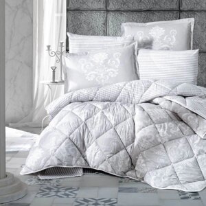 Набор постельного белья с одеялом Ранфорс Clasy GW ALONE 01 (2-х спальное) White Турция