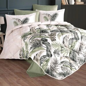 Набор постельного белья с одеялом Ранфорс Clasy GW HENA 02 (2-х спальное) Green Турция