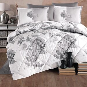 Набор постельного белья с одеялом Ранфорс Clasy GW ROHAN 01 (2-х спальное) White Турция