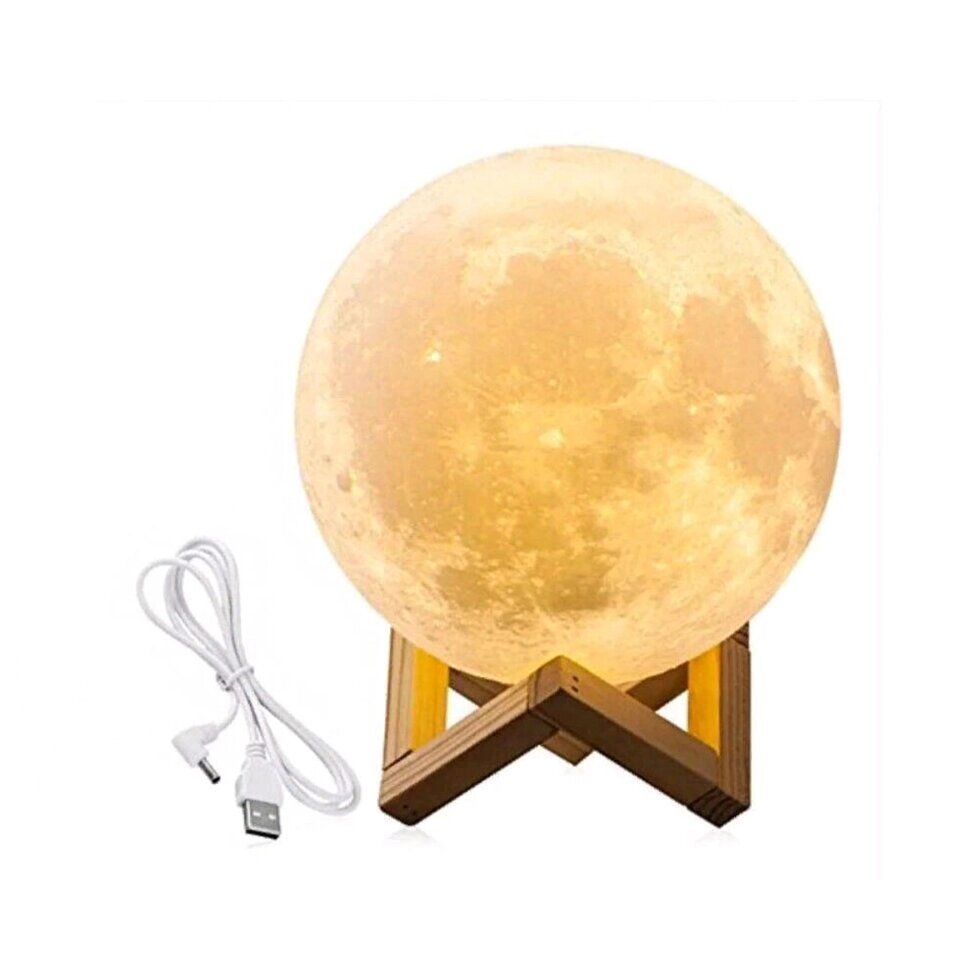 Ночник 3D Moon Lamp  yellow от компании Интернет магазин тв-азия - фото 1