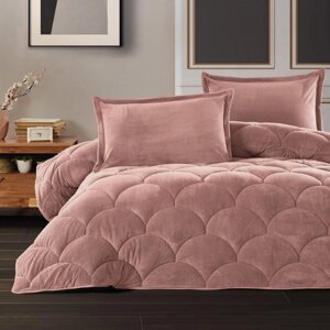 Одеяло двуспальное (195х215см) с наволочками (50х70 2шт) Clasy Pink Fluffy V7