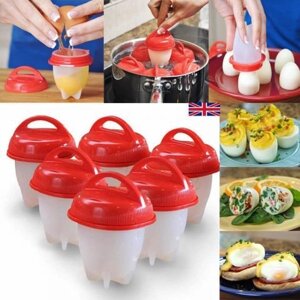 Силиконовые формы для варки яиц без скорлупы Silicone Egg Boil, 6 шт. Второй комплект в подарок