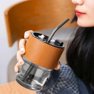 Спортивная бутылка стеклянная Gray "Bamboo Glass" WL - 5B86