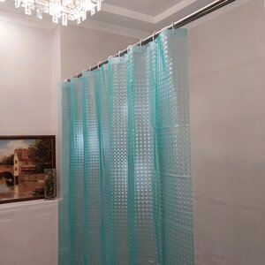 Штора для ванной "3D Ocean" Light blue 180х200 см Wellamart 5180