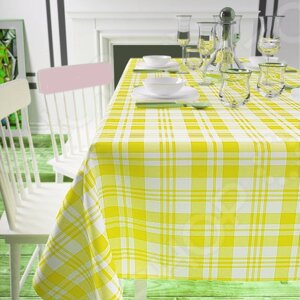 Скатерть для кухонного и праздничного стола 160х160 (10 салфеток 45х65) Yellow Wellamart 256D7