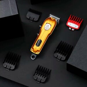 Машинка для стрижки VGR V-092, золотой металлический корпус