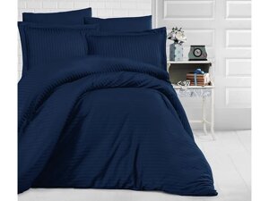 Постельное белье Premium-Stripe сатин евро (CLASY) dark blue 2-х спальное