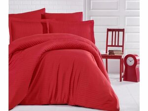 Постельное белье Premium-Stripe сатин евро (CLASY) red 2-х спальное