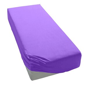 Простынь трикотажная на резинке односпальная 90х200 см Wellamart W-06 фиолетовый