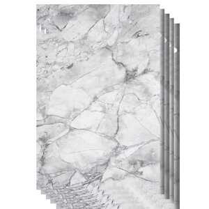 ПВХ панель для стен самоклеющиеся "Серый Мрамор" 30х60 см (10 шт) GW - 1001