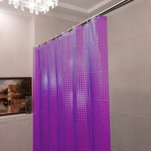 Штора для ванной "3D Ocean" Lilac 180х180 см Wellamart 5186