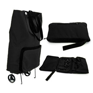 Складная сумка-тележка хозяйственная на колесах H-779 черный