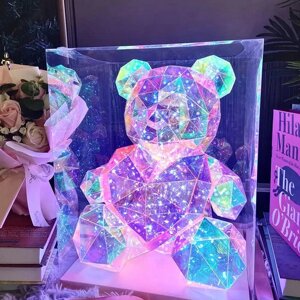 Светильник (3D проекция) Teddy" Pink от USB WL - 8561