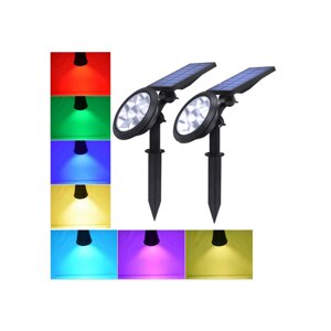 Светоидиодный светильник на солнечной батареи для подсветки деревьев