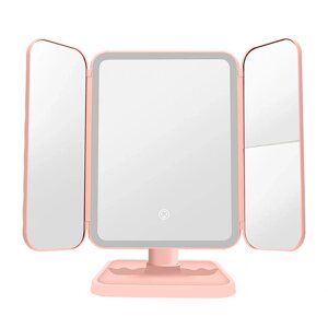 Зеркало косметическое с подсветкой «LED Lighted» pink 81X4