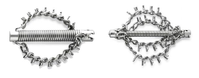 Цепные насадки с шипами без кольца ROTHENBERGER (с 2 и 4 цепями) с муфтой 16 мм, диаметр насадки 30 мм, с 2 цепями от компании ГК ТБС - фото 1