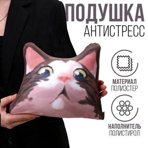 Антистресс подушка 'Удивлённый кот'