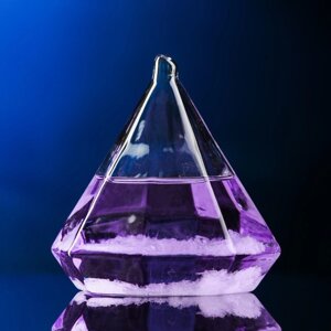Барометр - штормгласс 'Кристалл' 8х10см, фиолетовый