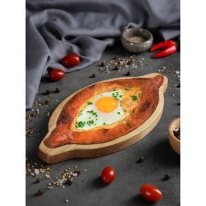 Блюдо для подачи Adelica 'Хачапури по-аджарски'30x15x1,7 см, массив берёзы