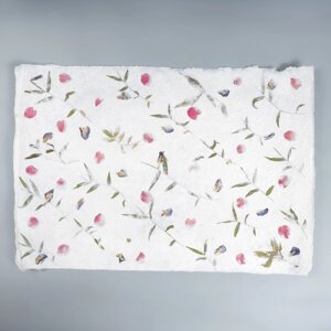 Бумага ручной работы с цветами и травами 'Разнотравье' 55х80 см