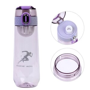Бутылка для воды 'Движение - жизнь'750 мл, фиолетовая