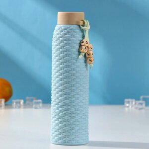 Бутылка для воды стеклянная 'Леди'360 мл, h21 см, цвета МИКС