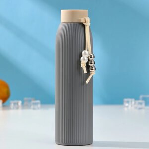 Бутылка для воды стеклянная 'Роскошь'300 мл, h21 см, цвет МИКС