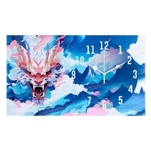 Часы-картина настенные 'Дракон'бесшумные, 35 х 60 см, АА