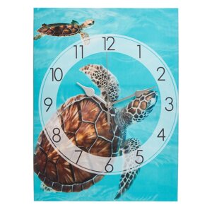 Часы-картина настенные 'Морская черепаха'плавный ход, 30 х 40 см