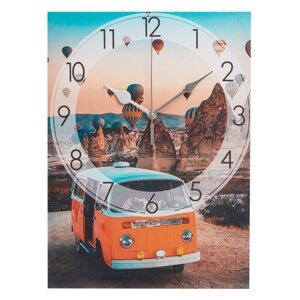 Часы-картина настенные 'Оранжевый автобус'плавный ход, 30 х 40 см