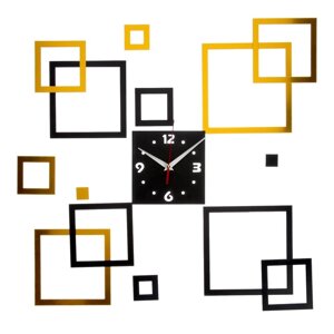 Часы-наклейка, серия DIY, Квадратиш'20.5 х 20.5 см, циферблат 15 см, 1 АА