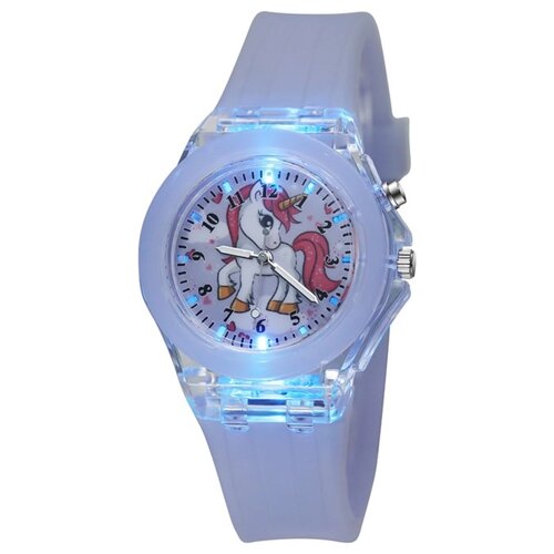 Часы наручные детские 'Единорог'd-3.8 см, ремешок силикон 23 см