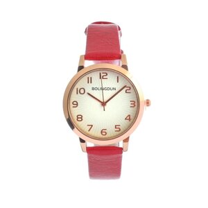 Часы наручные кварцевые женские 'Бернини'd-3.6 см, красный микс