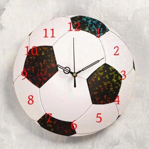 Часы настенные 'Футбольный мяч'дискретный ход, d-23.5 см